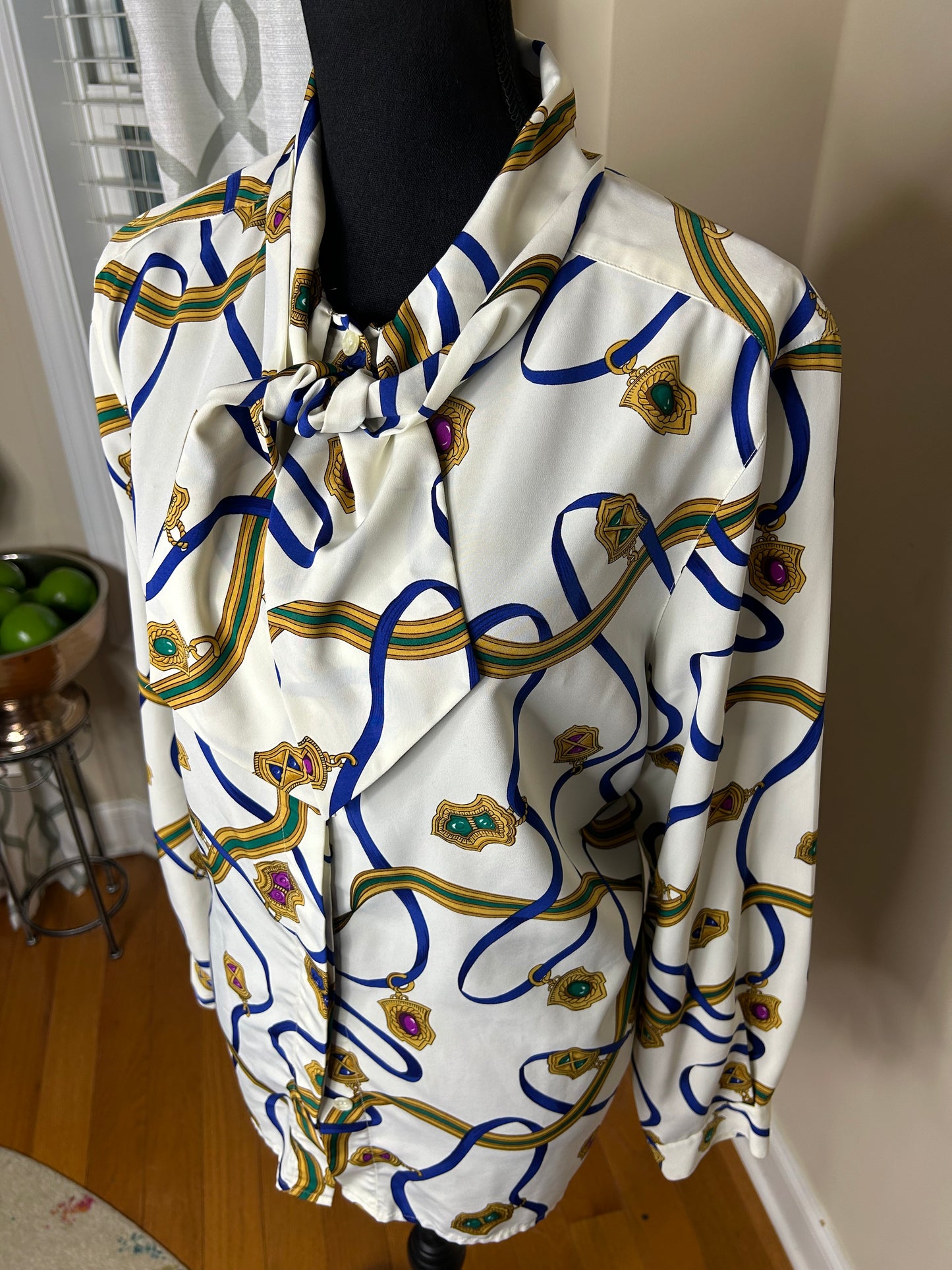 Alfred Dunner 1980s Glam Secretary Blouse