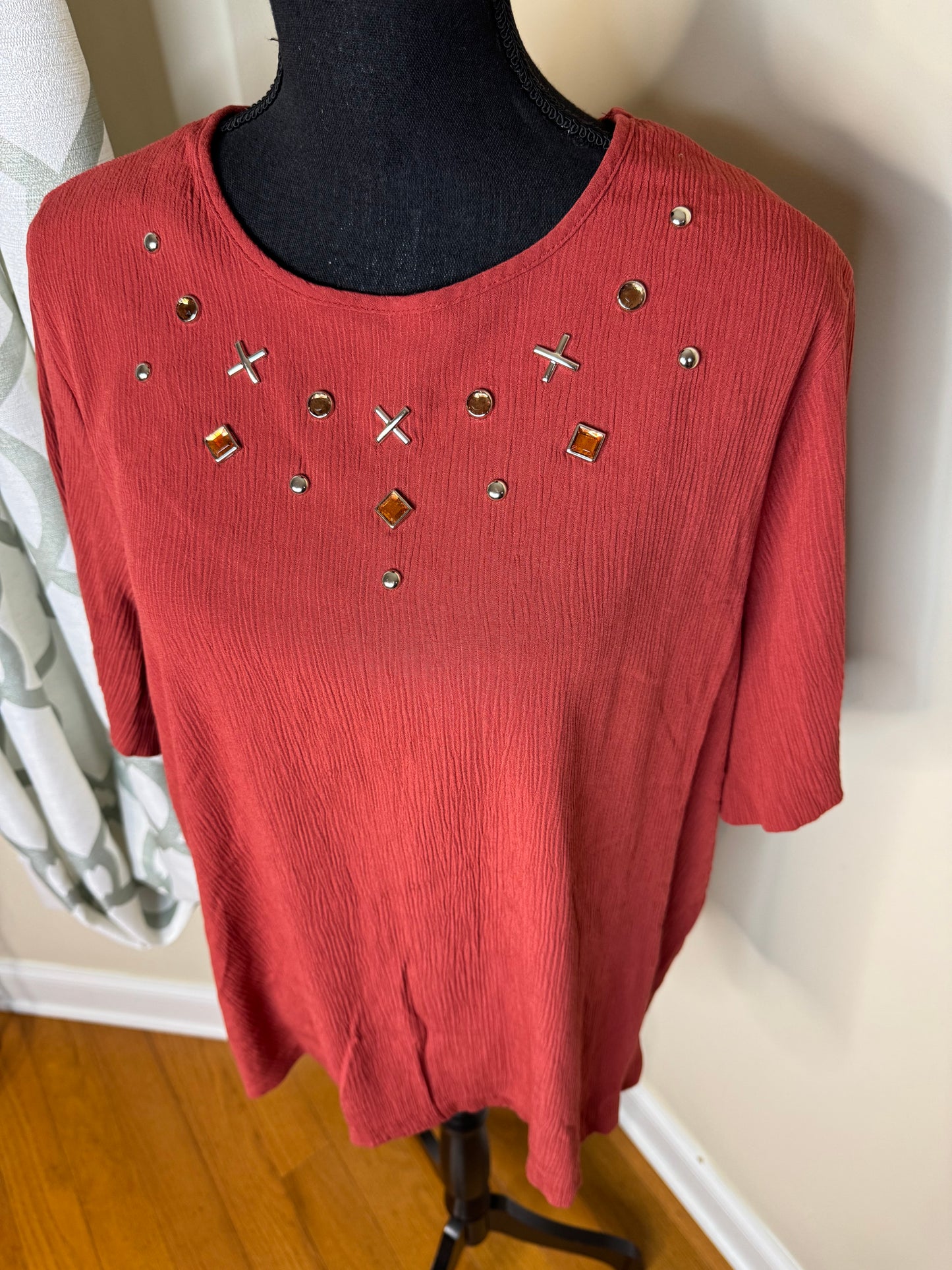 Southern Lady Bejeweled & Studded Shirt