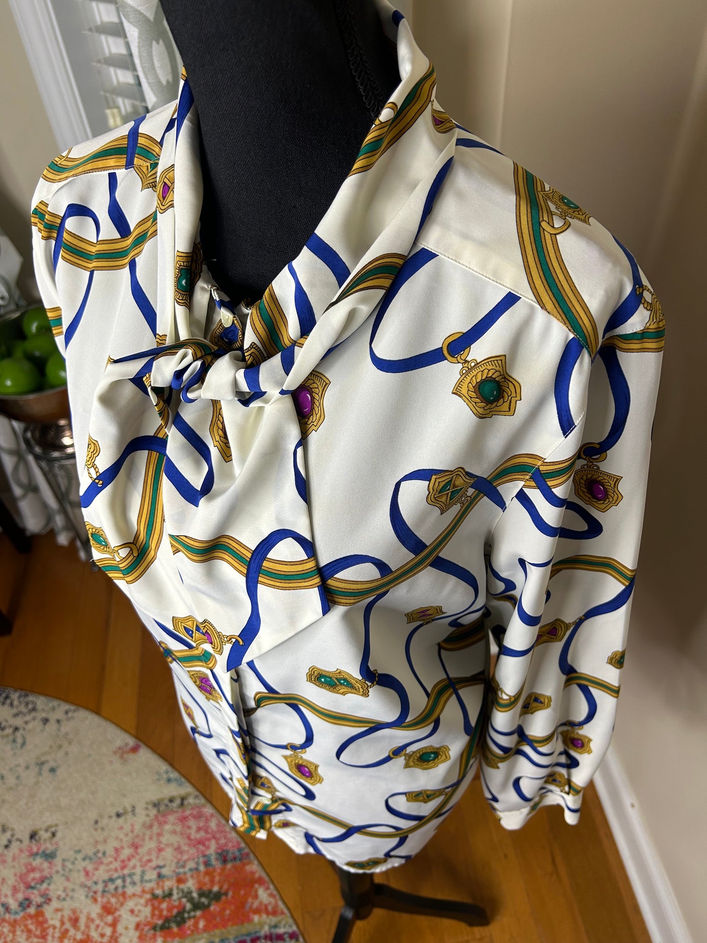 Alfred Dunner 1980s Glam Secretary Blouse