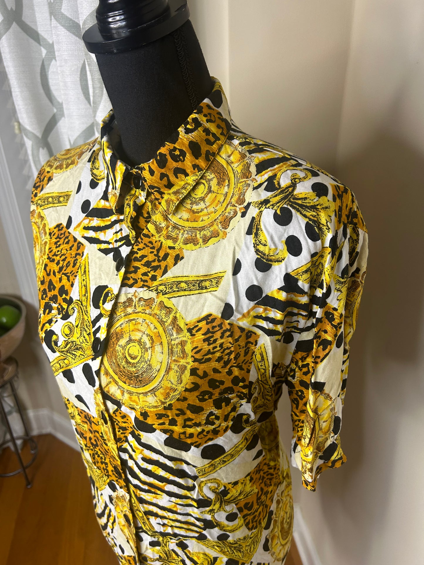 1980s Bentley "Versace Vibes" Button Down Shirt