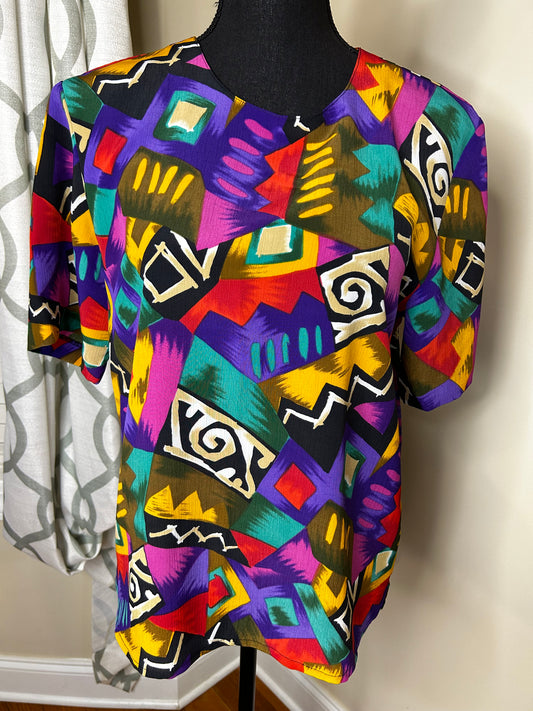 City Girl Abstract Print Shirt