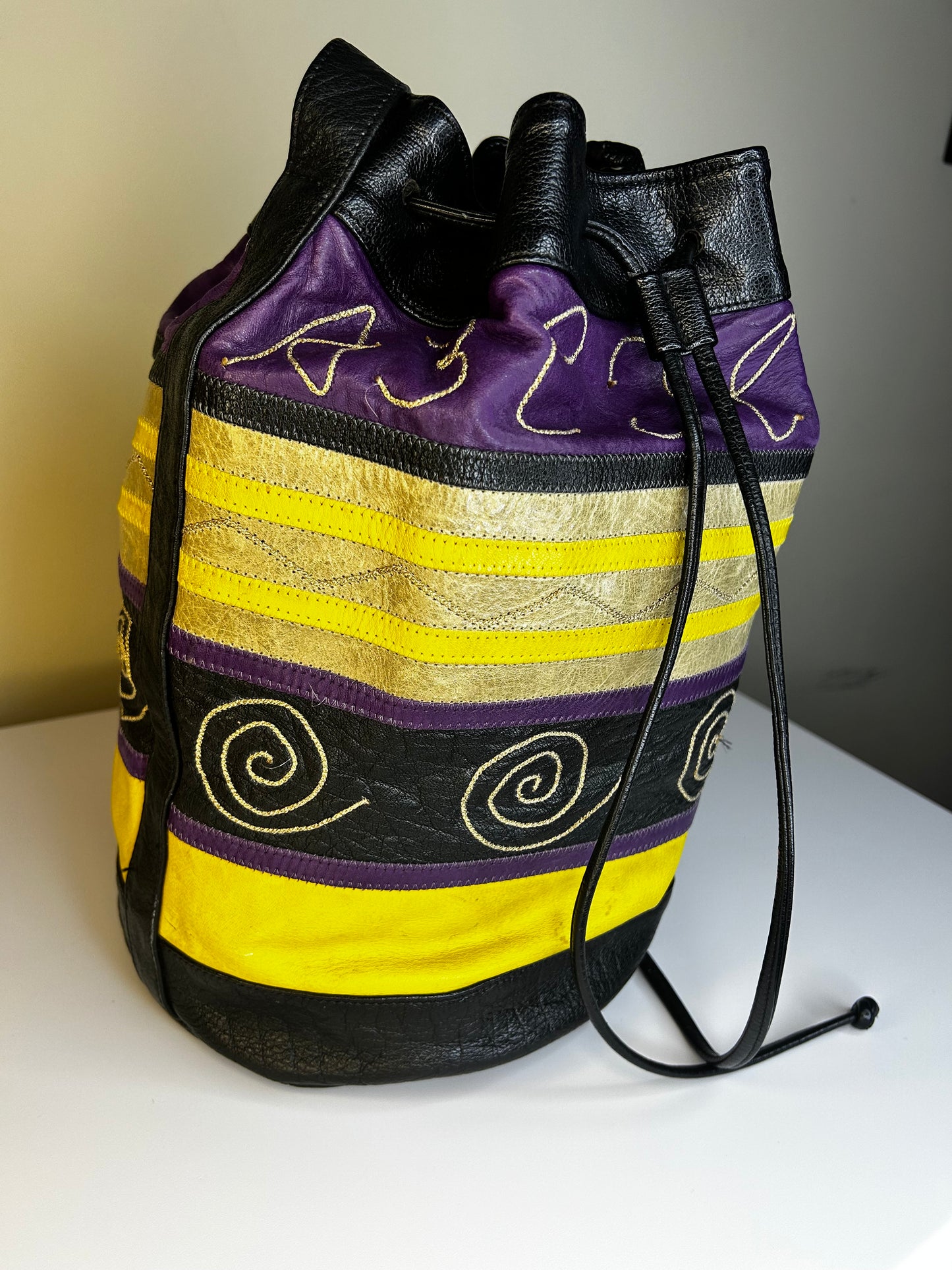 Carlos Falchi Alphabet Bucket Bag