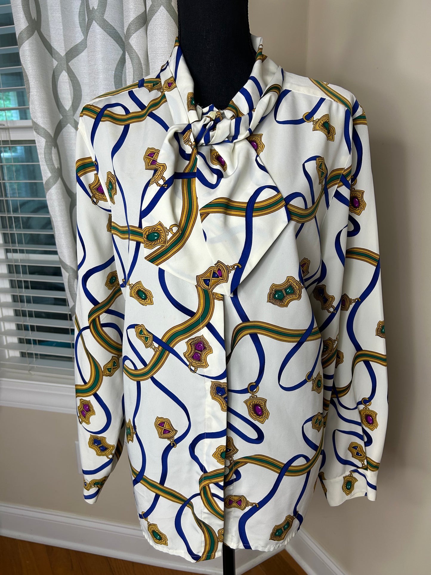 Alfred Dunner 1980s Glam Secretary Blouse