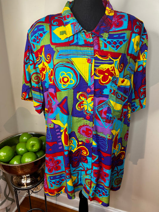 C.M. Shapes Colorful Vintage Shirt