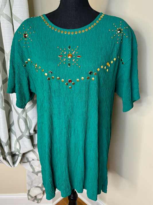 Vintage Bonnie Blain 80s Bejeweled Shirt