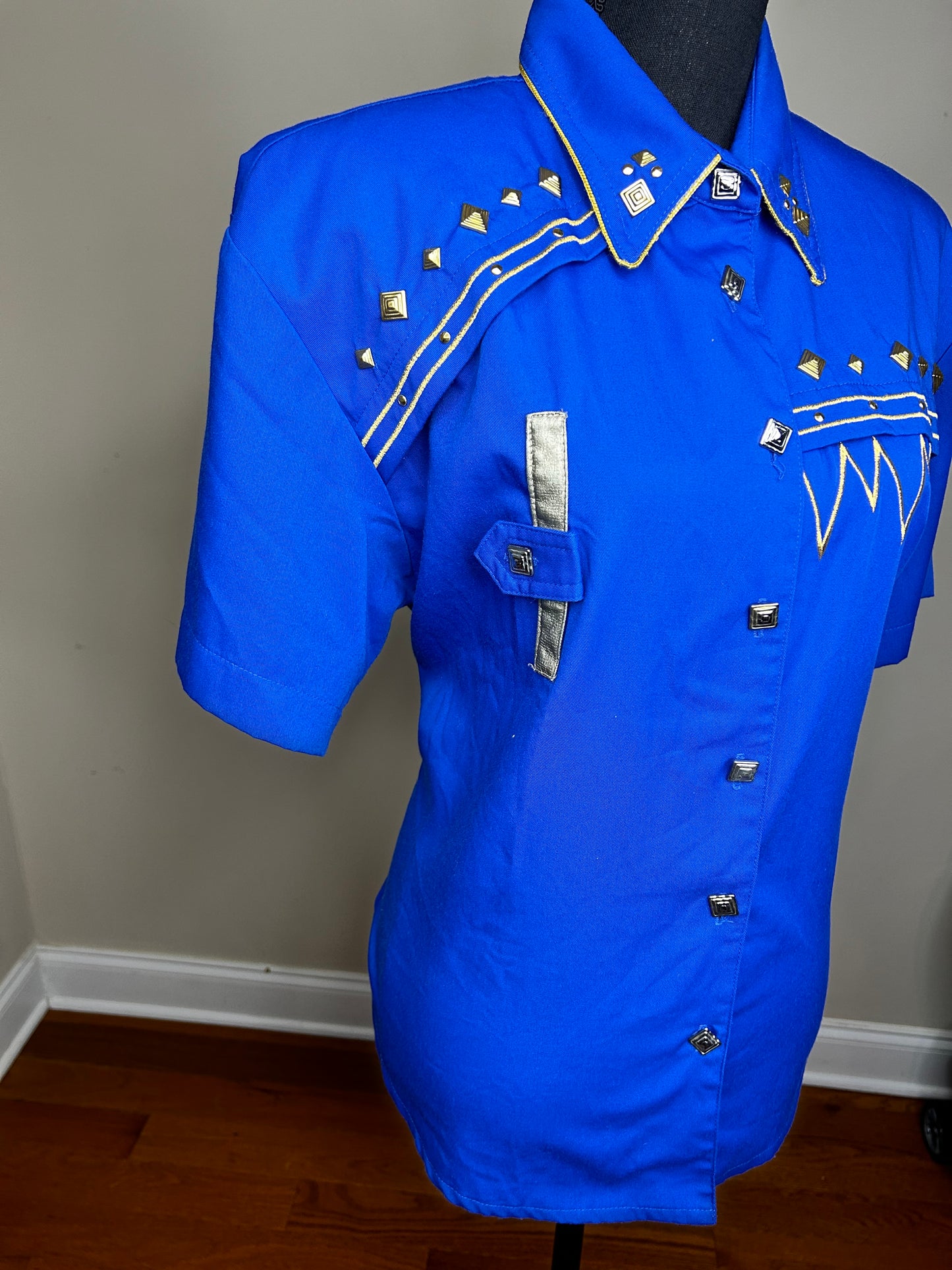 City Girl Embroidered and Gold/Silver Studded Shirt