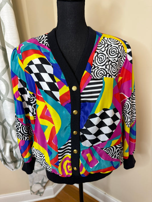 Vintage Anastasia Abstract Blouse