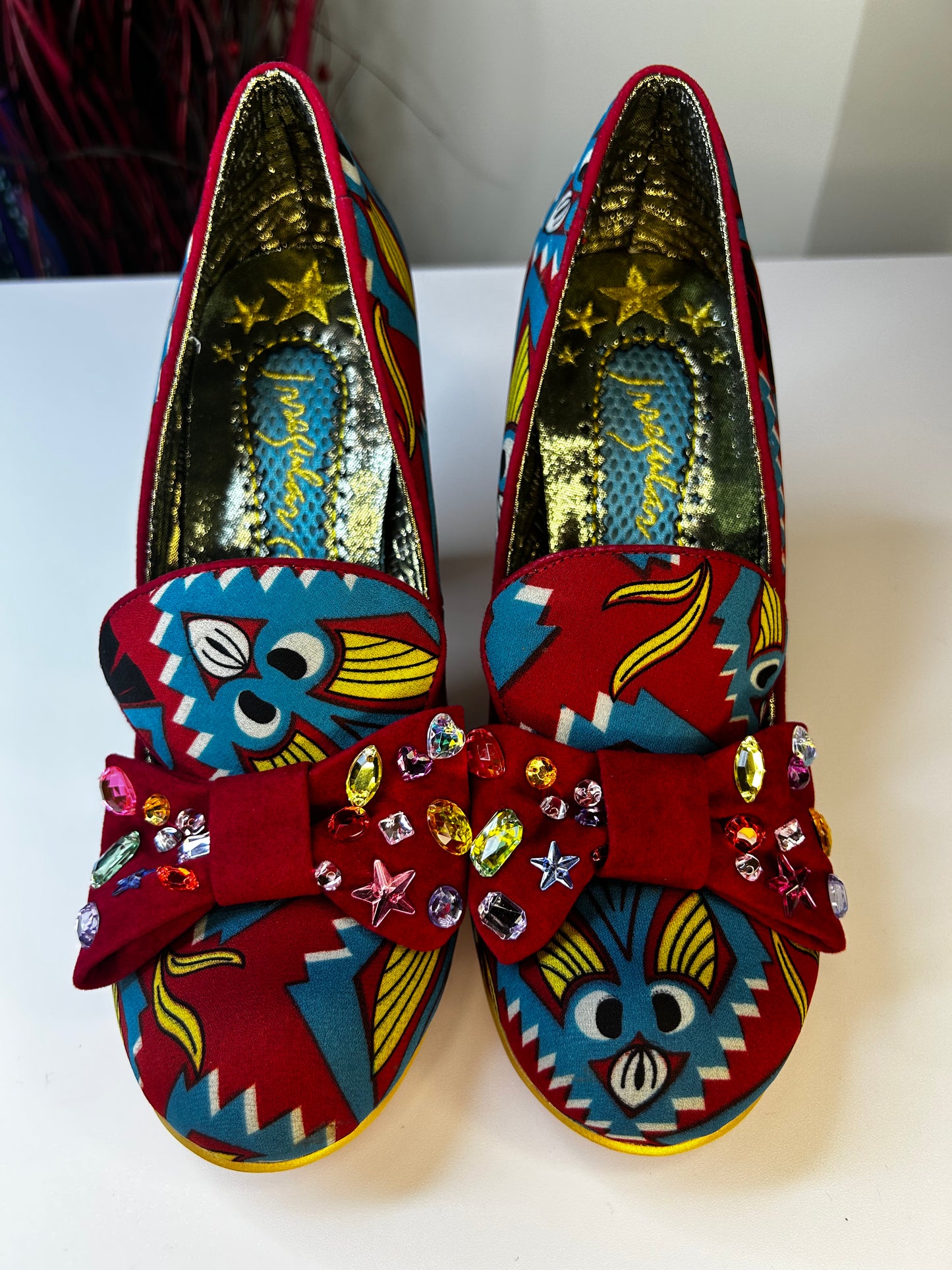 Irregular Choice "The Gold Star Collection" Bejeweled Shoes