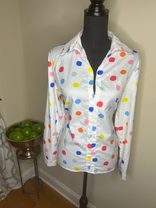 White Polka Dot Shirt