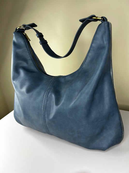 Urban Originals Anthropologie Blue and Tan Purse